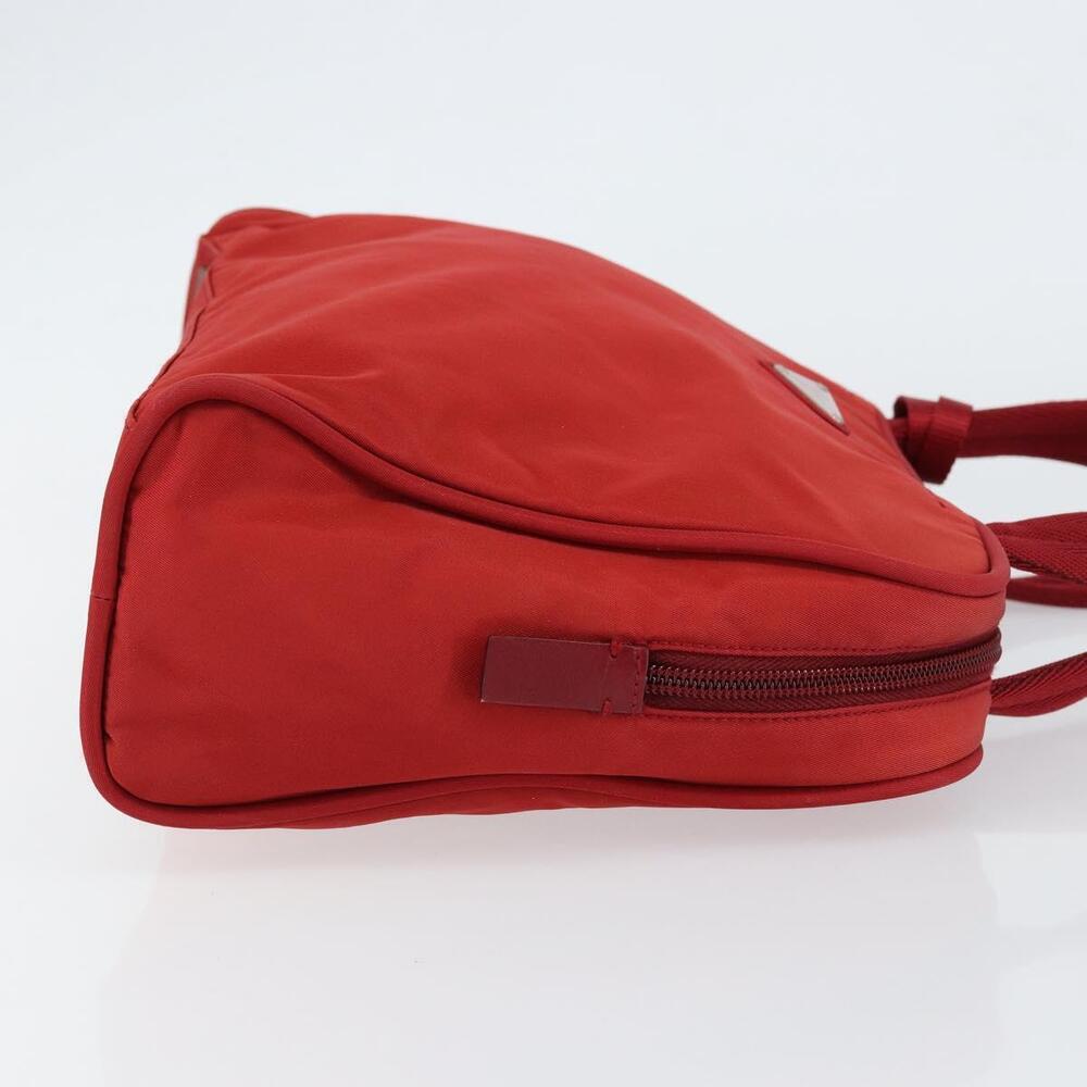 PRADA Hand Bag Nylon Red Silver Auth ep11558 - Picture 3 of 16